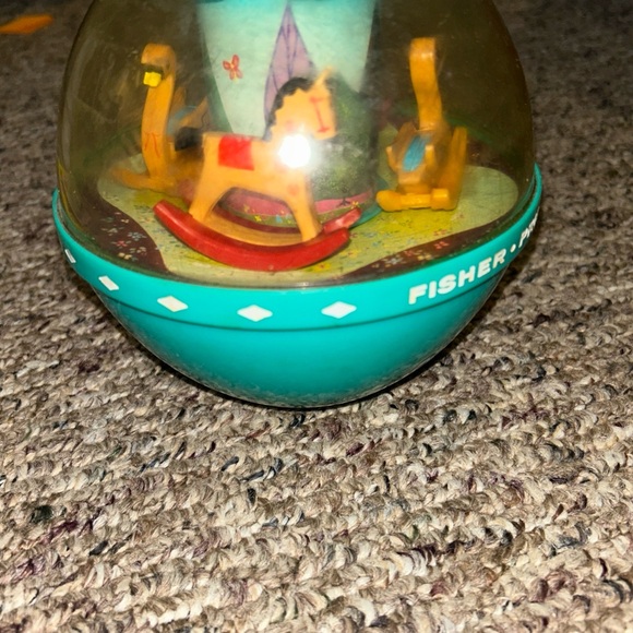 •5 FOR $10 KIDS TOYS Fisher Price Roly Poly Chime Ball #165 Horse Carousel Swan - Picture 7 of 8